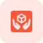 Handle with care sign sticker for parcel delivery icon