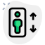 Lift logotype with up and down navigation icon