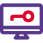 Password authentication for desktop computer admin login icon