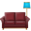 Couch und Lampe icon