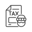 Tax evasion linear icon icon