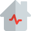 Fluctuating line chart of a real estate business icon