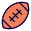 American football oval shape ball layout indication icon