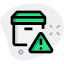 externe-lieferbox-mit-gefahrenwarnung-logotype-layout-lieferung-grün-tal-revivo icon