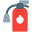 Fire extinguisher with a foamy spray to be used in emergency icon