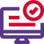 Checklist on computer with series of list verified and checked icon
