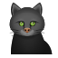 黒猫の絵文字 icon