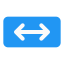 Horizontal arrows in both directional on a road signal icon