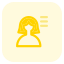 Social media profile with hamburger menu button style icon