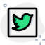 Twitter bird logotype a social networking service on which users post messages icon