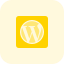 Wordpress most associated with blogging but supports other types of web content icon