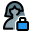 Locking the profile of a single user isolated on a white background icon