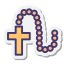 White Rosary icon