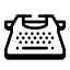 Machine à écrire avec sans papier icon