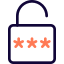 Password authentication for applications and web layout icon