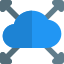 Cloud computing system with direction in all four corners icon