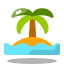 Insel auf dem Wasser icon