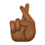 Crossed Fingers Medium Dark Skin Tone icon