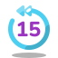 Torna 15 secondi indietro icon