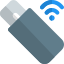 Flash drive with support of wireless connectivity icon