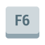 tecla f6 icon