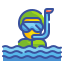 Máscara com snorkel icon