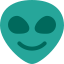 Alien head emoji used in instant messenger chat icon