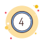 Circled 4 icon