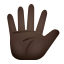 Hand With Fingers Splayed Dark Skin Tone icon