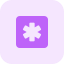 Asterisk button for computer keyboard layout function icon