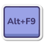 tecla alt-más-f9 icon