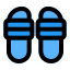 Bathroom slippers for the hotel room service icon