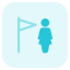 Businesswoman flagged for not maintaining end user agreement icon