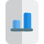 Bar chart file isolated on a white background icon