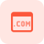 Dot com domain for sale under landing page template icon