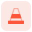 Traffic cone for road maintenance and other services for traffic department icon