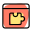 Puzzle or maze application on a web browser icon