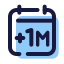 Plus 1 Monat icon