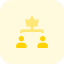 Top management manager under crown badge logotype icon