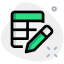 Edit spread-sheet table drop-down menu document pencil selection icon