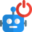 Externer-Einschaltknopf-eines-Roboters-isoliert-auf-einem-weißen-Hintergrund-künstlicher-Schatten-tal-revivo icon