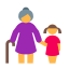 Grandmother With A Girl icon