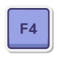 Tasto F4 icon