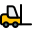 Forklift vehicle for material handling and logistic service icon