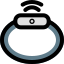 Smartwatch with wireless charging module attached layout icon