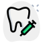 Local anesthesia for tooth removal isolated on a white background icon