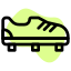 Soccer shoes with spikes at bottom to minimize friction icon