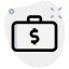 Business briefcase isolated on a white background icon