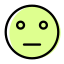 Neutral face emoji with flat mouth expression icon