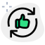 Positive feedback of Thumbs up while syncing application icon